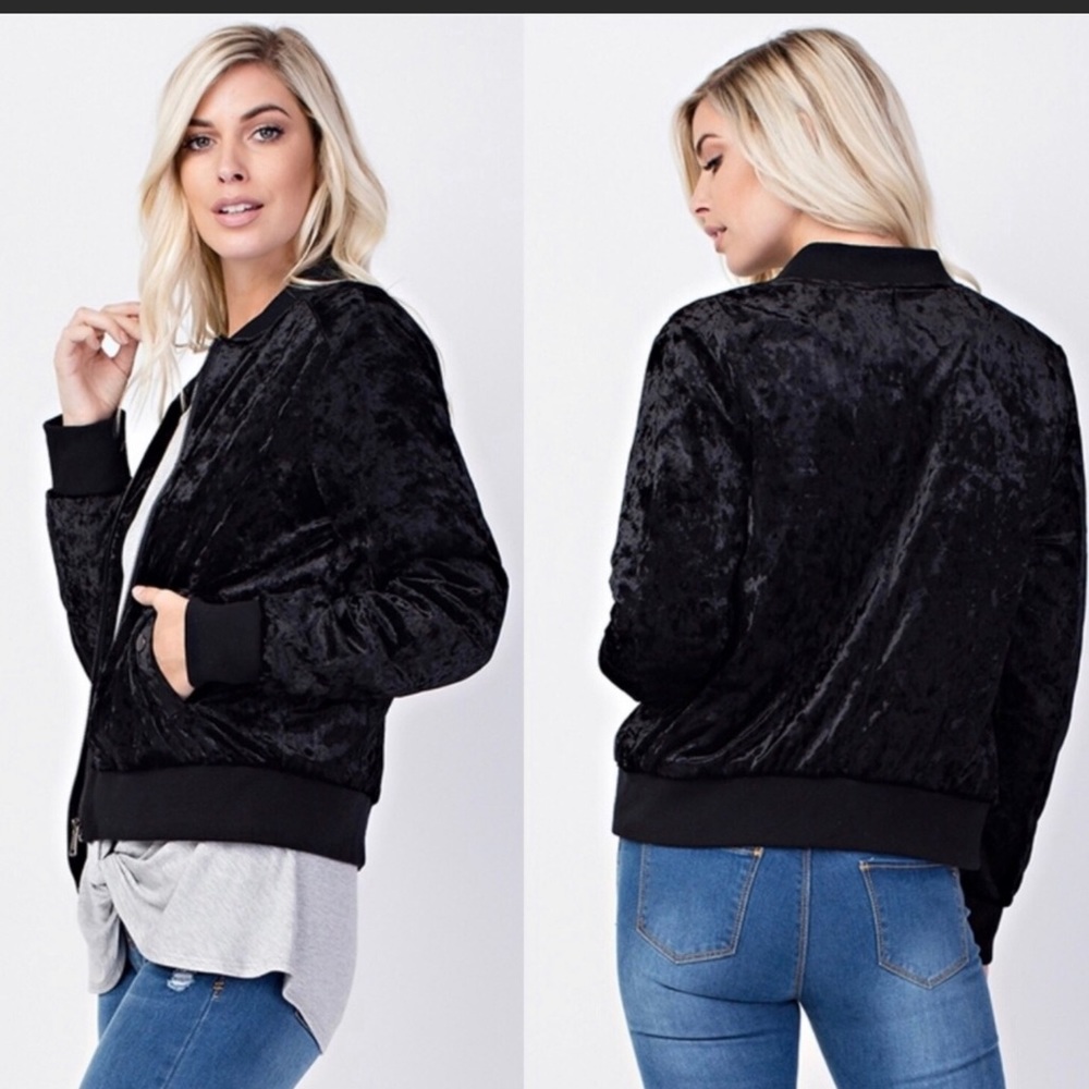 Velvet Bomber Jacket